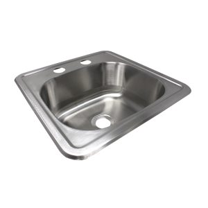 15″ x 15″ Square Stainless Steel Sink