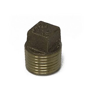 1/2″ Mip Square Head Brass Pipe Plug
