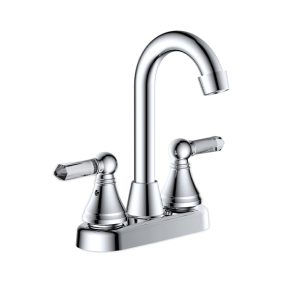 Chrome Twin Handle Bar Faucet