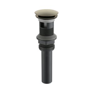 Brushed Nickel Push Pop-up with Overflow
