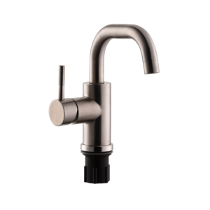 Brushed Nickel Single Handle Lavatory Faucet with 3/8” Compression Risers