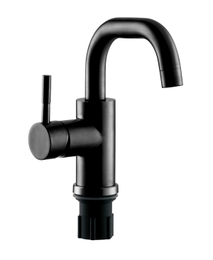 Matte Black Single Handle Lavatory Faucet with 1/2” Compression Risers