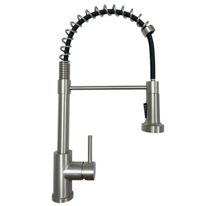 Brushed Nickel Single Handle Kitchen Faucet with Pullout Sprayer