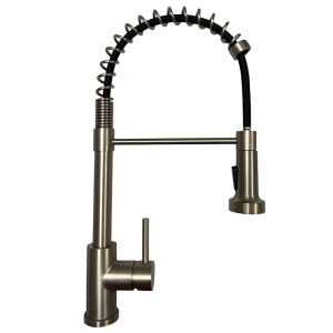 Champagne Single Handle Kitchen Faucet with Pullout Sprayer