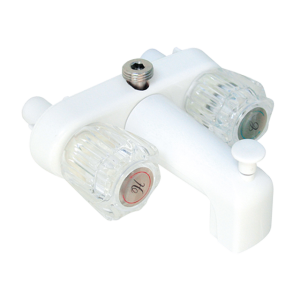 White Twin Handle Shower Faucet