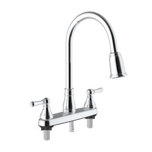 Twin Handle Pull Down Kitchen Faucet