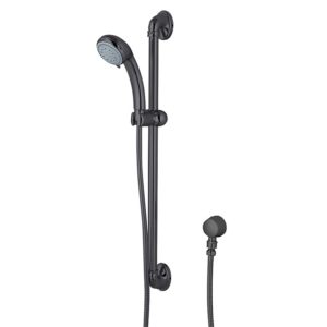 Matte Black Slide Bar with Shower Head