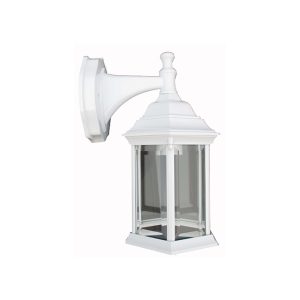 1 Lt Hex Lantern Outdoor Wall Light – Gloss White