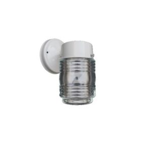 1 Lt Jelly Jar Outdoor Wall Light – Gloss White