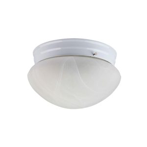 2 Lt 8″ Neck Flush Mount Fitter – White