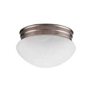 2 Lt 8″ Neck Flush Mount Fitter – Brushed Nickel