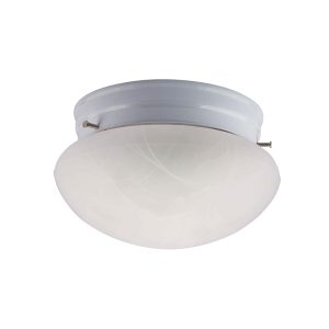 1 Lt 6″ Neck Flush Mount Fitter – White