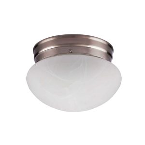 1 Lt 6″ Neck Flush Mount Fitter – Brushed Nickel