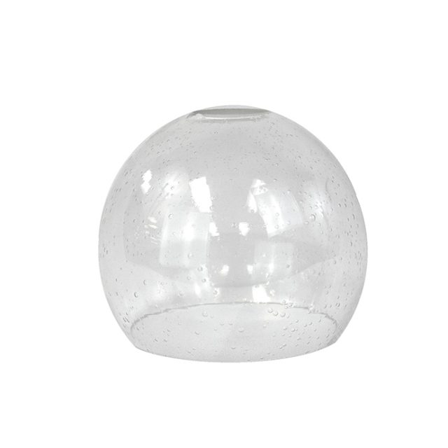 Clear Round Seedy Glass