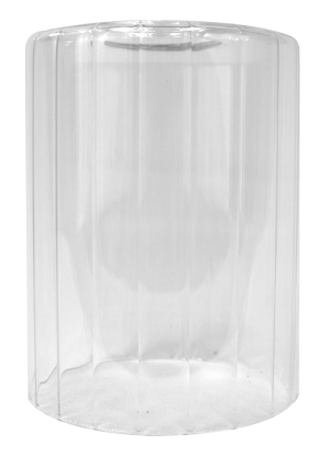 Clear Ribbed Cylinder Glass