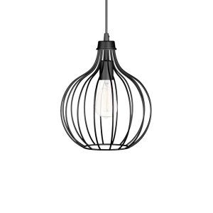 1 Lt Cage Mini Pendant – Black