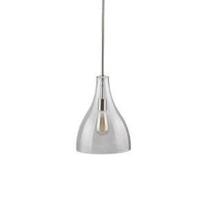 1 Lt  Mini Pendant w/Clear Glass – Brushed Nickel