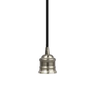 1 Lt Braided Cord with Brushed Nickel Finish