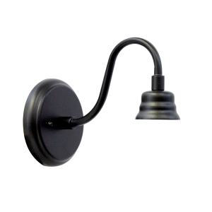 1 Light Matte Black Sconce Arm Interior/Exterior