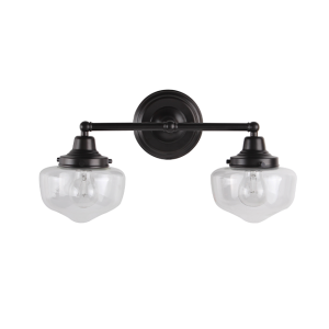 2 Lt Schoolhouse Bath Light – Bronze