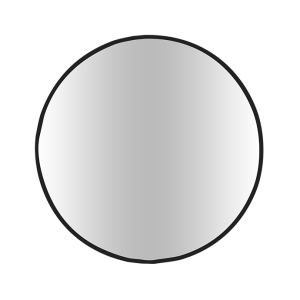 30″ Black Framed Round Mirror