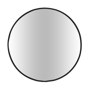 36″ Black Framed Round Mirror