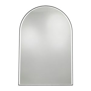 Black Framed LED Arch Mirror