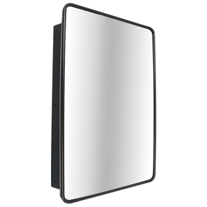 17″ x 27″ x 5″ Metal Black Framed Medicine Cabinet