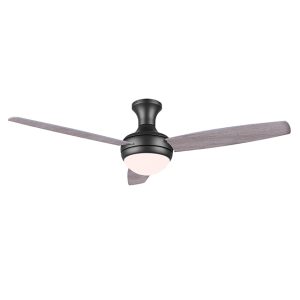 52″ 3 Blade Fan – Matte Black with Driftwood/Black Reversable Blades