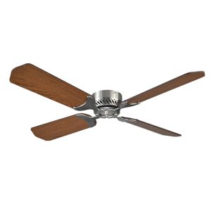 36″ 12V 4 Blade Fan with Wall Switch – Brushed Nickel with Oak / Cherry Blades