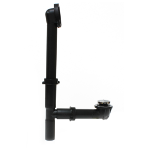 Chrome Plated Tip Toe Overflow Assembly Black