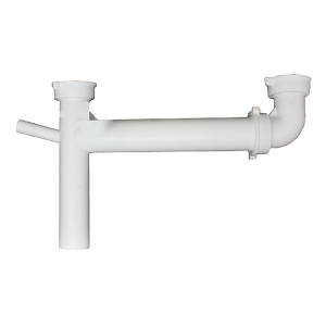 1-1/2″ Adjustable Continuous Waste With 1/2″ Branch – White