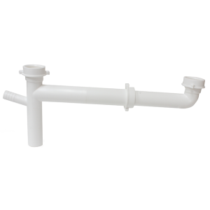 1-1/2″ Continuous Waste Slip Joint With 3/4″ Dishwasher Branch – White