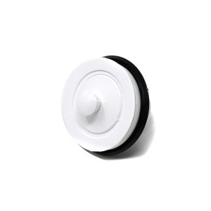 Plastic Tub Drain with Pop Stop – White