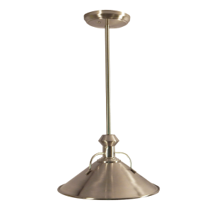 Satin Nickel Pendant with Satin Nickel Steel Shade & Decorative Arms