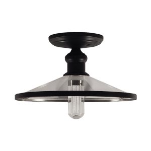 Textured Black LED Ceiling Light with Switch