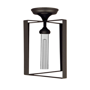 Textured Black LED Dinette with Clear Acrylic & Square Cross Frame
