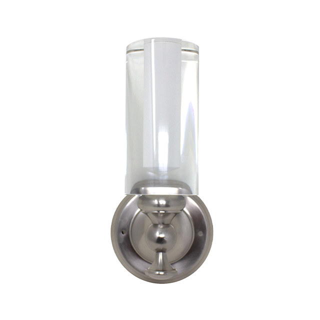 Gustafson 12V RV Vanity Light w/ Light Shades - 13 Long - White Glass -  Satin Nickel Gustafson Lighting RV Interior Lights 277-000325