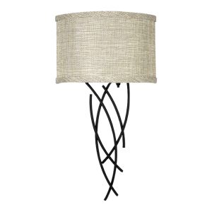 Textured Black Iron Wall Sconce
