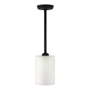 Textured Black Medium Uno Pendant with 9″ Stem