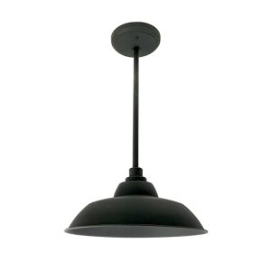 Matte Black Pendant with Black Shade