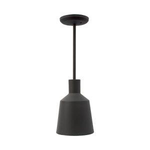 Matte Black Pendant with Black Shade