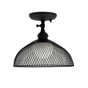 Matte Black Dinette with Matte Black Mesh Shade