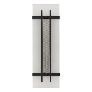 Textured Black and Satin Nickel Wall Sconce