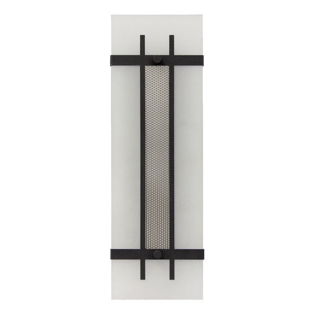 Textured Black and Satin Nickel Wall Sconce