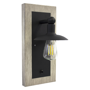 Textured Black Sidewall with Painted Wood Frame