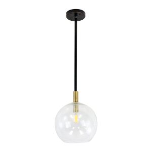 Satin Black Pendant with Champagne Gold Accent
