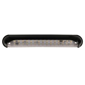 8″ LED Outdoor Light with Black Cover and Clear Lens